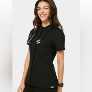 The most adorable peplum Zaba figs scrub top